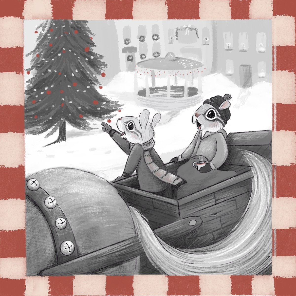 33Cait88's tweet photo. Decided to do the #12daysofcutemas prompts! Today’s is #wintertown. The town I live in looks like a replica of Stars Hollow, and what I miss most this year is their shoppers stroll- filled with hot chocolate, sleigh rides, and Santa in the gazebo! #12DaysOfChristmas #kidlit https://t.co/ddyylDc1T7