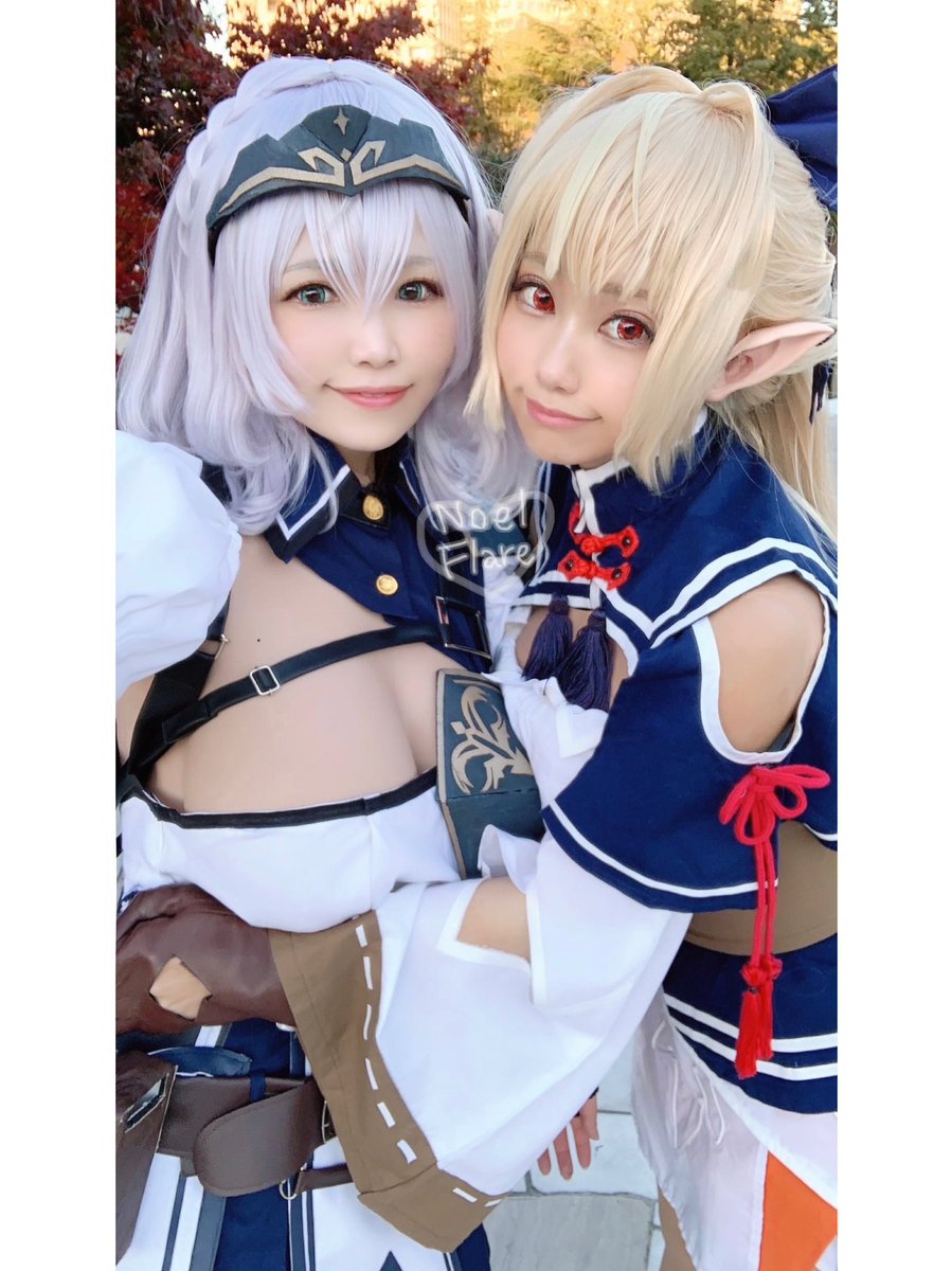 ⚠︎ホロライブ/コスプレ⚠︎ ⚔白銀ノエル🔥不知火フレア ♡おつまっ