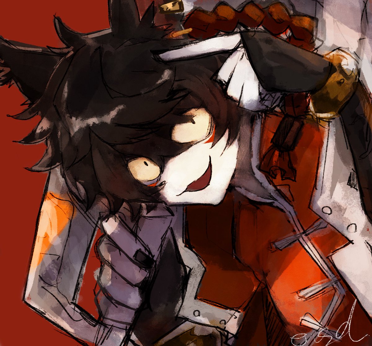 エニシダ ア ッ ッ ッ ッ ッ 咽び泣く絵文字 アークナイツファンアート アークナイツ