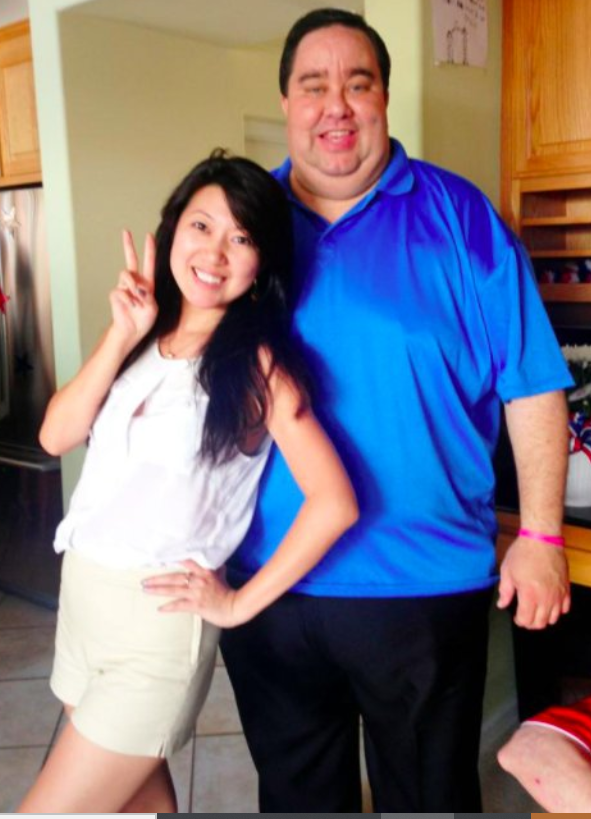 Christine Fang (Fang Fang) with Bill Harrison, the former Mayor of Fremont, California [July 4, 2013].