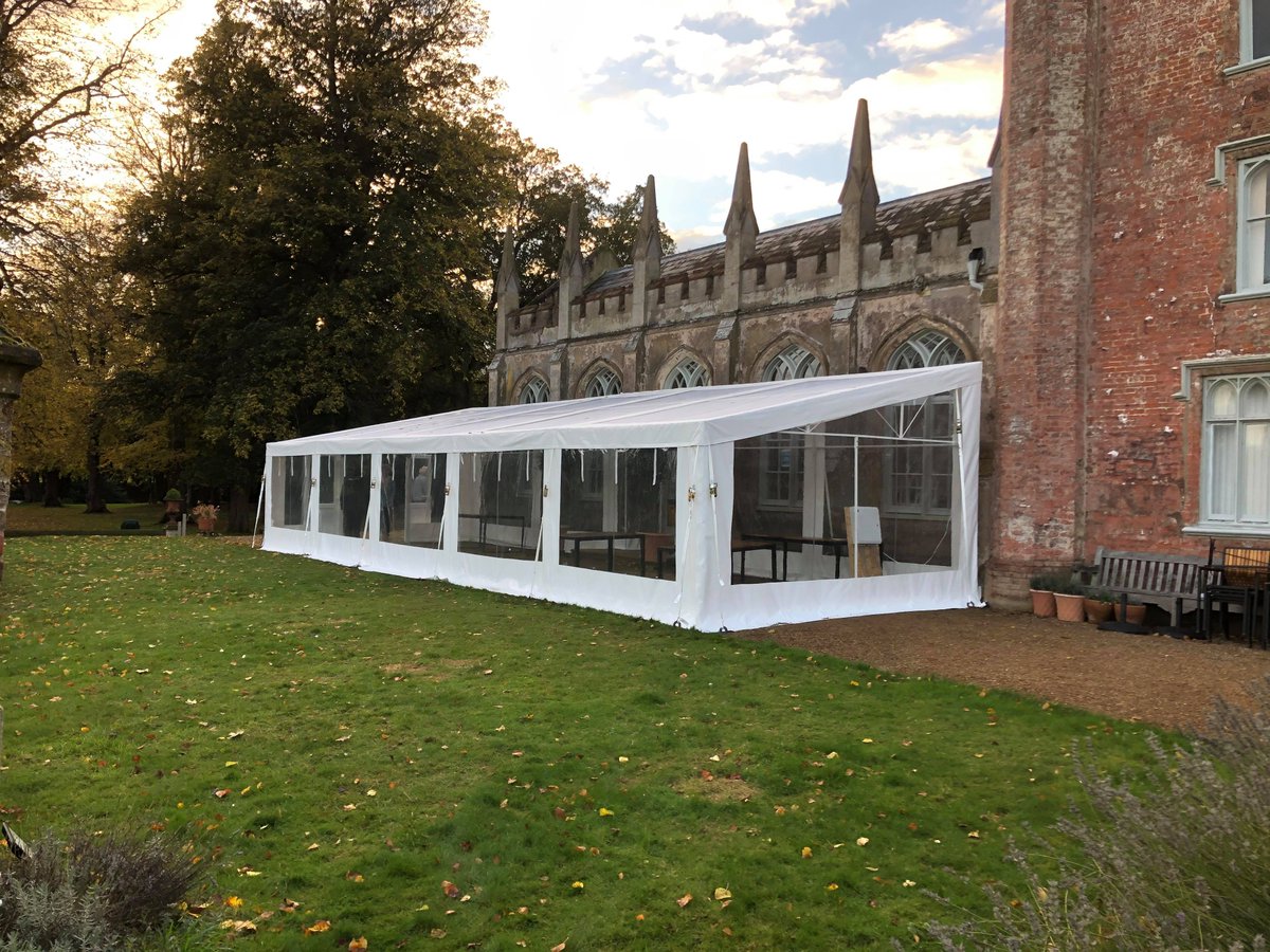 weatherfieldmar's tweet photo. Our December blog is now live! 
We discuss what we have been up to in October &amp; November, the semi-permanent marquee we constructed at Ketteringham Hall (pictured), the Weatherfield team having to self-isolate and giving our thanks to the heroes who work for the NHS! https://t.co/mpPBLRt0fk