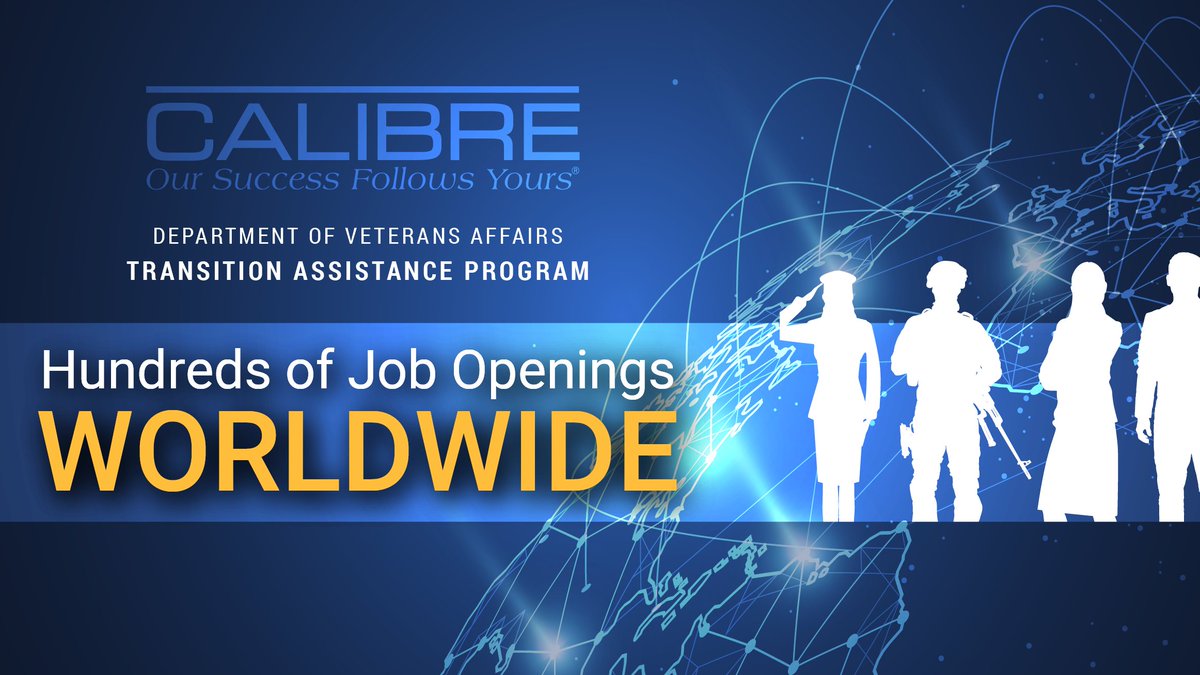 CALIBRE_Systems's tweet photo. We’re Hiring! Be a part of this important program supporting our Nation’s Transitioning Service Members. Check out the list of available job opportunities https://t.co/SMTSyyL21p

#militarytransition #Military #militaryfamilies  #Veterans #Hiring #Careers #Jobs #jobsearch https://t.co/tUz1UYr8JC