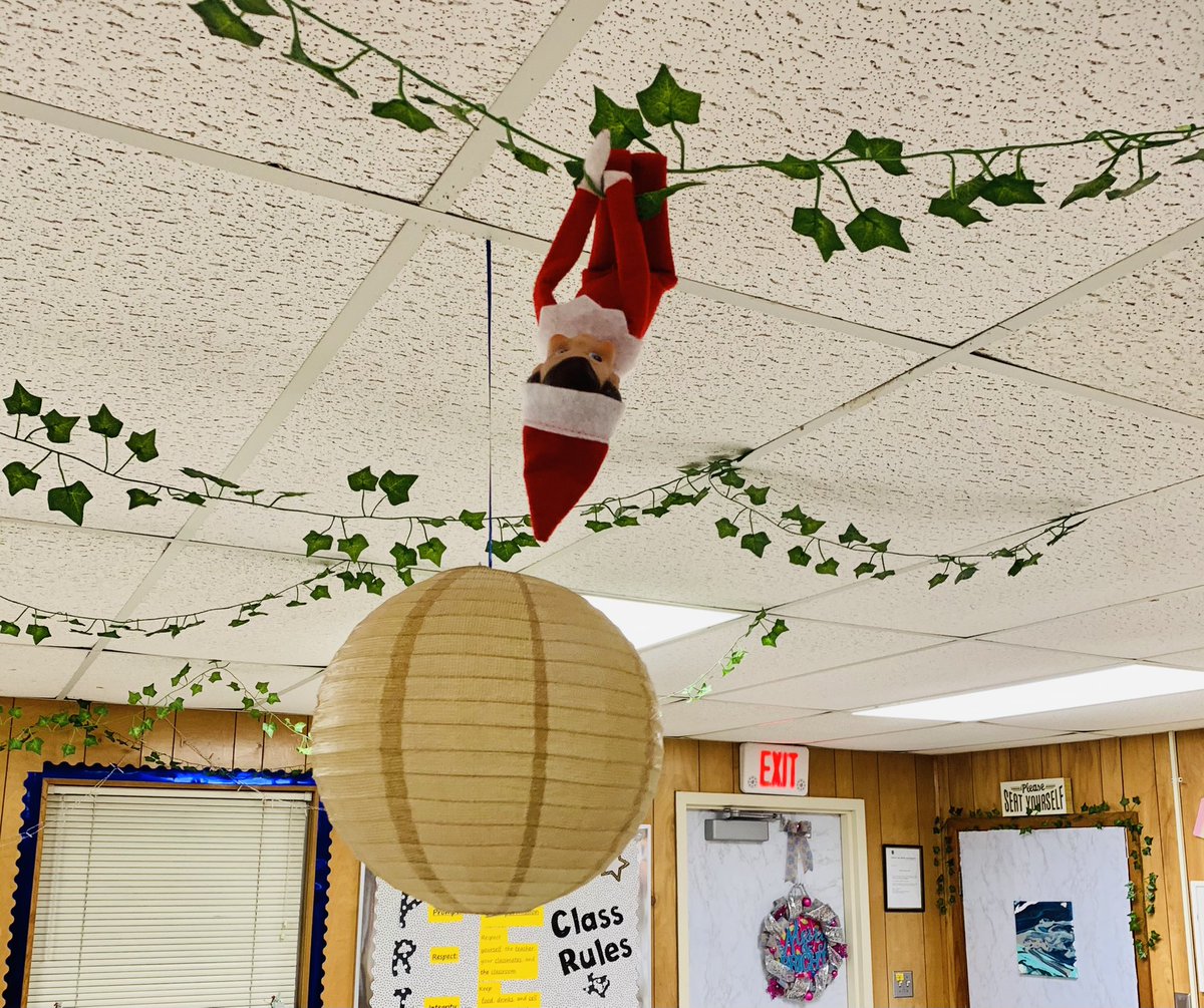 pinderpencil's tweet photo. Looks like somebody had a wild weekend! But seriously Max,we only have five days left before we leave for break, so keep it together! These proportions aren’t going to solve themselves! #maxtheelf #NISDNeff #holidayintheportables https://t.co/zMGndtvQl1