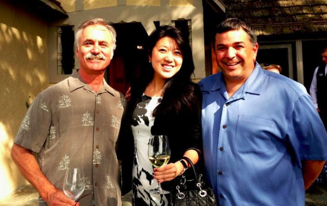 Christine Fang (Fang Fang) sandwiched between John Marchand (the Mayor of Livermore, CA), and Tim Sbranti (former Mayor of Dublin, CA).