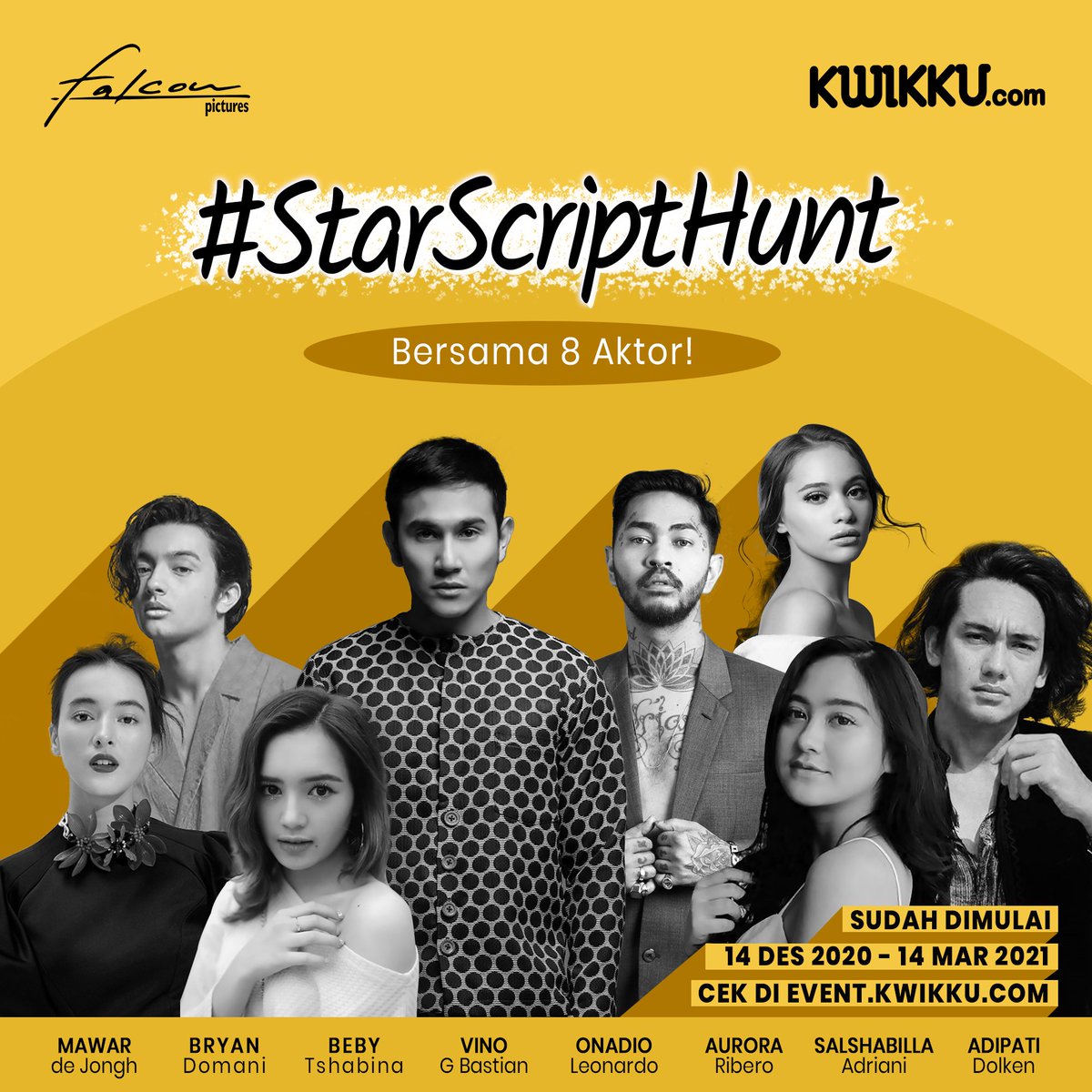 cinemuach's tweet photo. Barangkali temen-temen di sini ada yang ngerasa jago/in to/hobi bikin naskah, cobain #StarScriptHunt ini dah! 8 naskah terpilih selain dapet 50juta nanti naskahnya bakal difilemin sama @FalconPictures_! Kali aja kamu yang bejo! 🌻
Cek sini ya:
https://t.co/7CAZm1jofW https://t.co/NMub5uQqkr