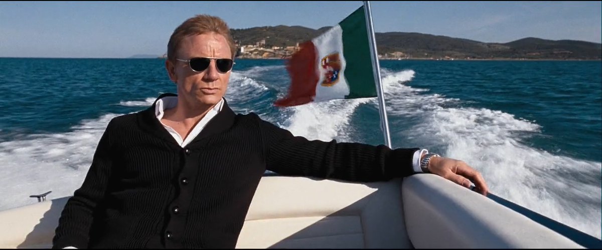 Out on his arse for the rest of QOS, he's demoted to cabs, water taxis and riding shotgun