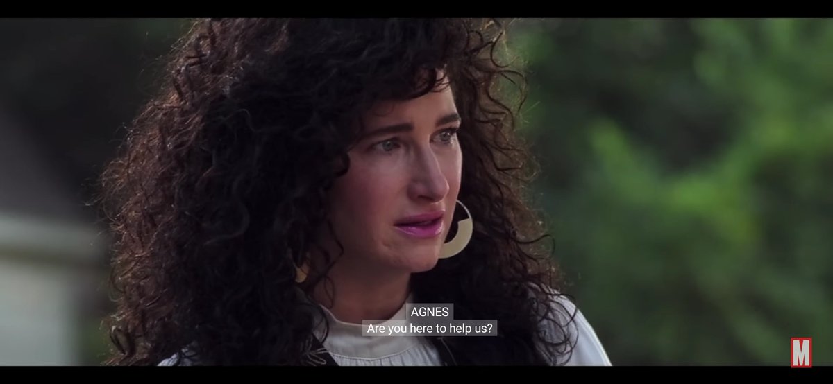 Agatha Harkness (Agnes) might be a pawn of Mephisto in the Hell (WestView) .. ee character arc show lo ela vuntadi ani inka clarity ledhu Next Monica Rambeau (Captain Marvel lo papa)... She might be a secret spy sent to WestView by sword to stop Wanda ...