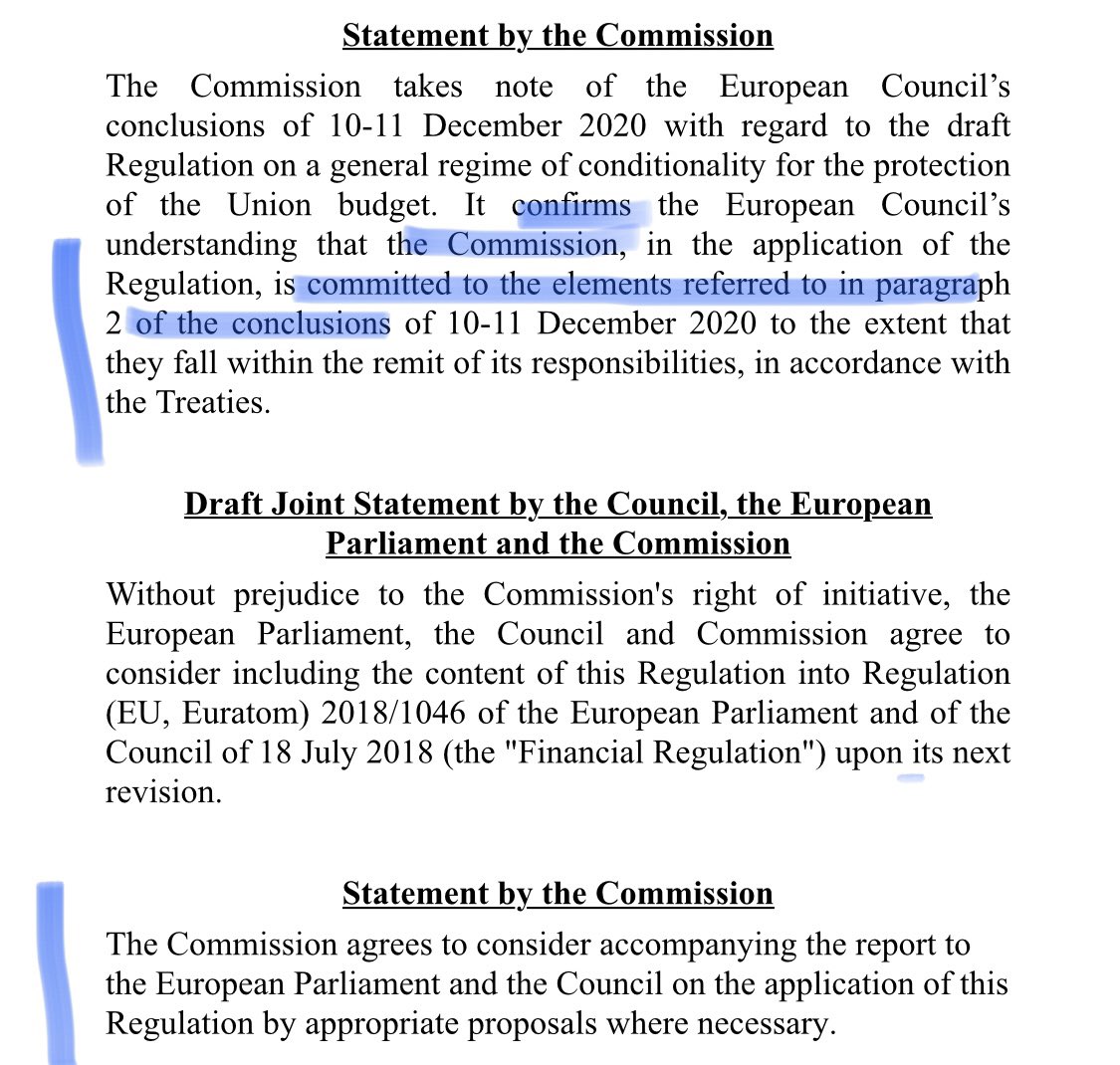 The Commission declares to be bound by  #EUCO interpretative declaration in toto, which it green lights as legal under the EU Treaties.Quod non. 3/
