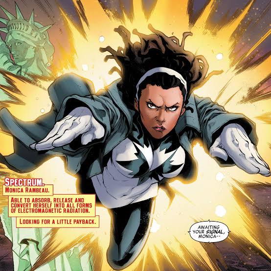 Comics lo Monica will become a Superhero named "Spectrum" who gained her powers due to bombardment by extra-dimensional energies... So indhulo kuda same way lo thanaki powers vosthayi ... Later she will be a part of MCU's Young Avengers.