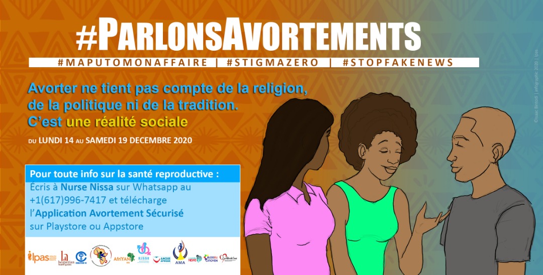 Coalition144's tweet photo. #ParlonsAvortements #StigmaZero
Du lundi 14 au samedi 19 décembre 2020, nous vous partageons des messages liés à l'avortement comme réalité sociale
@SofediOng  @CoalitionGnd @Hesperian @CanadaRDC @IpasOrg @AfricaUwezo @Lesailesducoeur @habariRDC @MajRDCongo https://t.co/LGDGS4L9Wx
