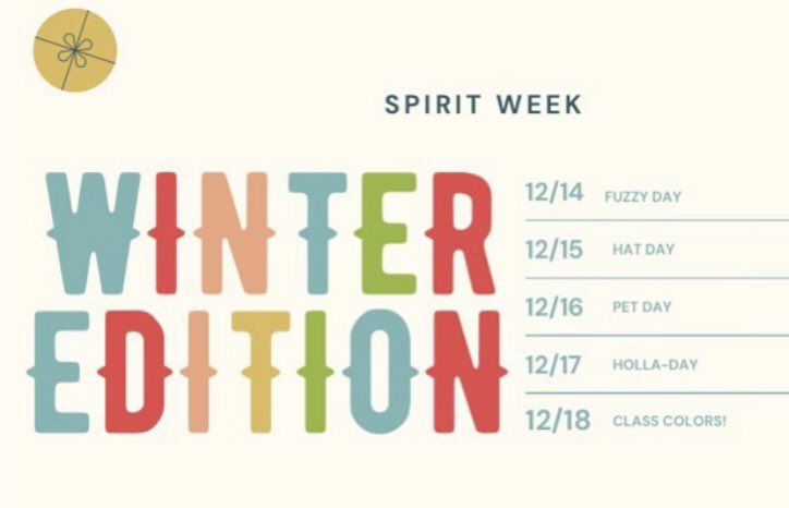‼️‼️‼️

It’s Winter Spirit Week with <a href="/ParkViewSCA/">Park View SCA</a>! Which day are you most excited for?!
