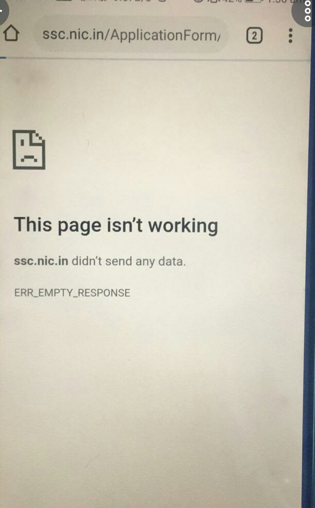 KaswanSeetu's tweet image. #Ssc_extend_chsl_application_date
Server is down