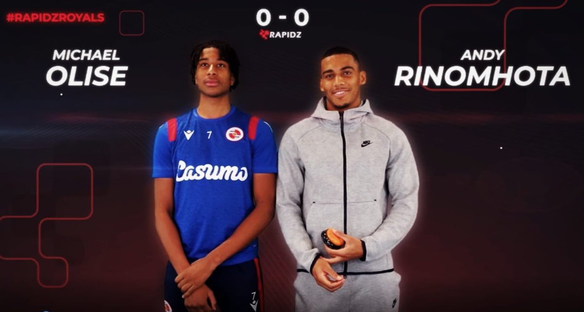 Rapidz_io's tweet photo. Great game Saturday @MichaelOlise10 @andyrinomhota - but how are your quiz skills?
#RapidzFireQuestions coming soon.... π
#ReadingFC #RapidzRoyals https://t.co/mM89i2LdCB