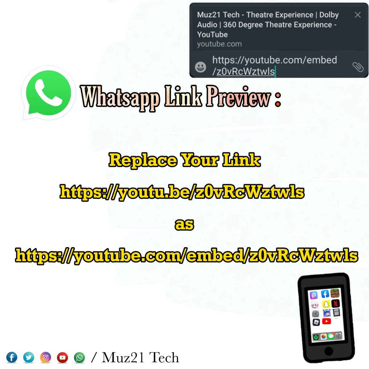 Muz21Tech's tweet photo. Past Few Days We facing this issue , The Link preview isn't work on Whatsapp, 🤷, So, How to solve This 👇🏻
.
.
.
#Muz21Tech
.
.
#WhatsApp #tech #technology #Issue #linkpreview #SocialMedia #Thread https://t.co/e88rWNg8W8