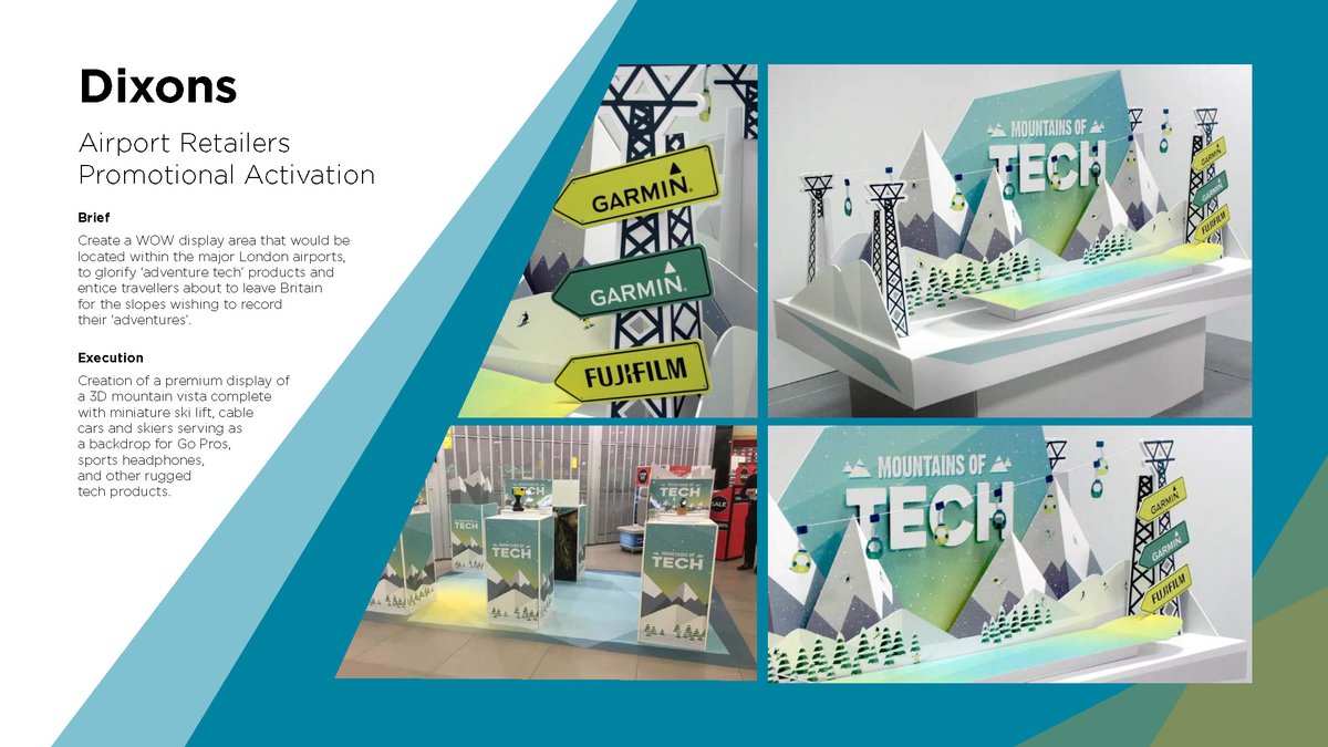CreativeatDelta's tweet photo. Premium Displays: This was a great example at Travel Retail where we created an eye-catching display to entice travellers to purchase tech to record their slope adventures… 
#travelretail #retaildisplay #RetailInnovation https://t.co/hXuKmKIVtq