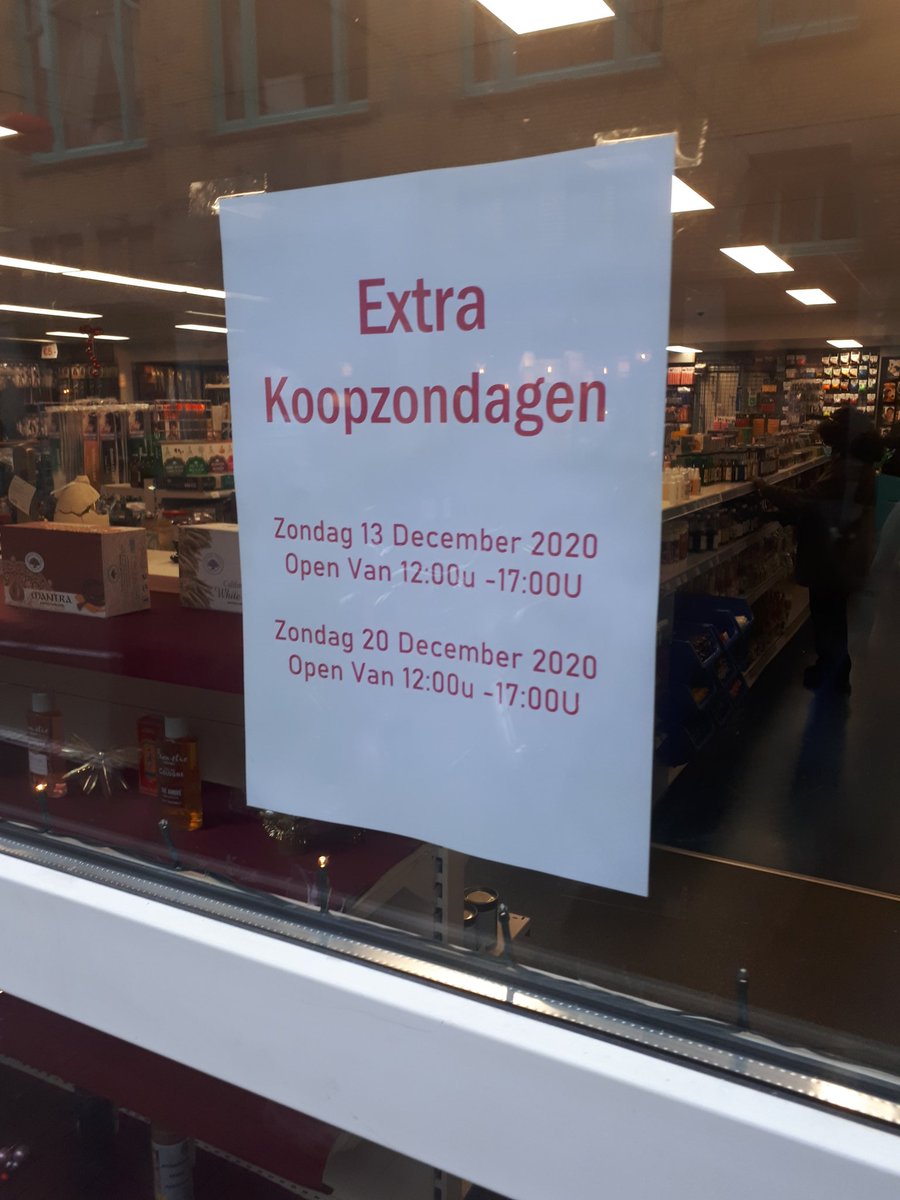 Extra koopzondagen meldt het A4'tje, maar de realiteit is anders