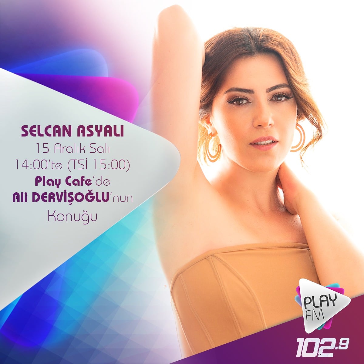 Yeni şarkısı "Anladım Ki" ile <a href="/selcan_asyali/">Selcan Asyalı</a> 15 Aralık'ta PLAY CAFE de <a href="/AliDervisoglu/">Ali Dervisoglu</a> nun konuğu. playfm.com.tr #BasPLAYe 
TSİ 15:00