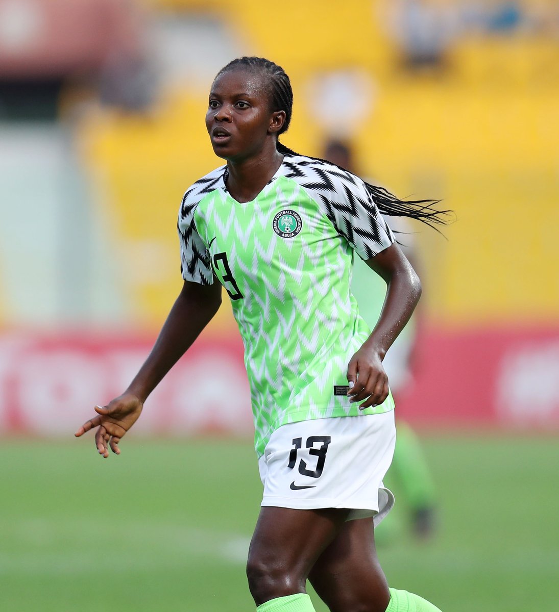 CAFwomen's tweet photo. 🇳🇬 Happy Birthday to Nigeria’s Ngozi Okobi! 🎊
The creative midfielder won the 2010 & 2014 #TotalAWCON with @NGSuper_Falcons 🤩 https://t.co/d9SVGIdSm2