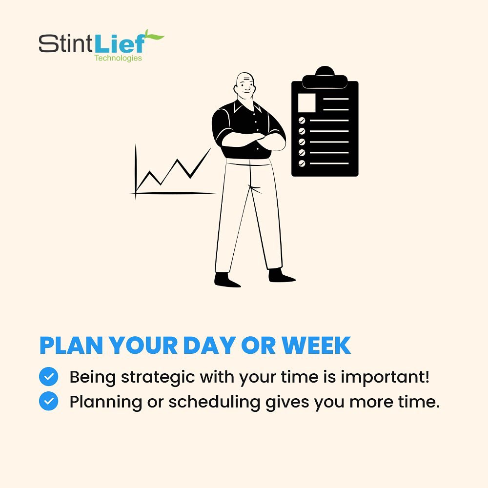StintLief's tweet photo. Here are 4 simple but powerful ways of saving time during #workfromhome. Value your time &amp; include these simple tips in your daily routine. Share your tricks to save more time during #workhours

Follow @StintLief  for more updates. Connect with us for technology implementation. https://t.co/YbsYcU1hzH