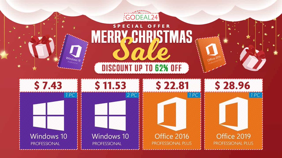 Pingvinpro's tweet photo. Різдвяний розпродаж: Windows 10 Pro за $ 7.43, Office 2019 Pro за $ 28.9 ...
https://t.co/3jhrsJXaj5

#MicrosoftOffice2016 #MicrosoftOffice2019 #MicrosoftOffice365 #MicrosoftProject #MicrosoftVisio #Windows10 #WIndows10Enterprise #Windows10Home #Windows10Pro #WindowsServer2019 https://t.co/s8DvJjNN8R