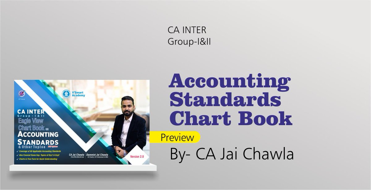 #vsmartacademy #pune ✌️
🔷CA Inter Group 1 & Group 2 Accounting Standard Chart Book by CA Jai Chawla
👉vsmartacademy.com/mainbooknew.ph…

#AS #chartbook #accountingstandards #ca #cainter #caexams