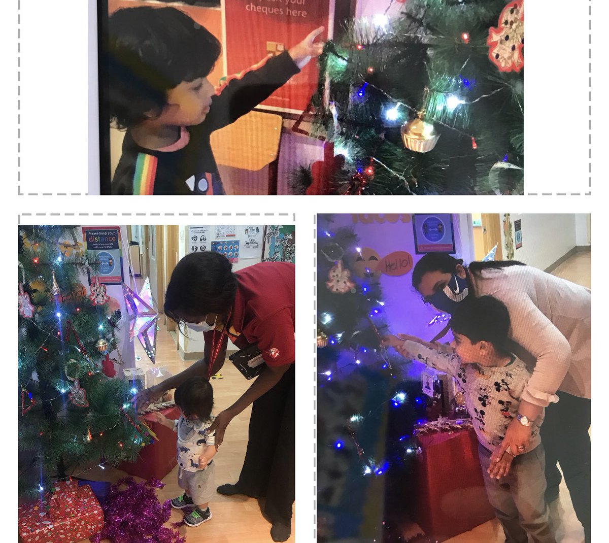 Tree trimming at Dubai Marina Nursery today with Ms Kiran and Ms Fiona's class, you have made the tree look amazing and it's all hand crafted by our own little elves. #eyfs #dubaimarina #christmas