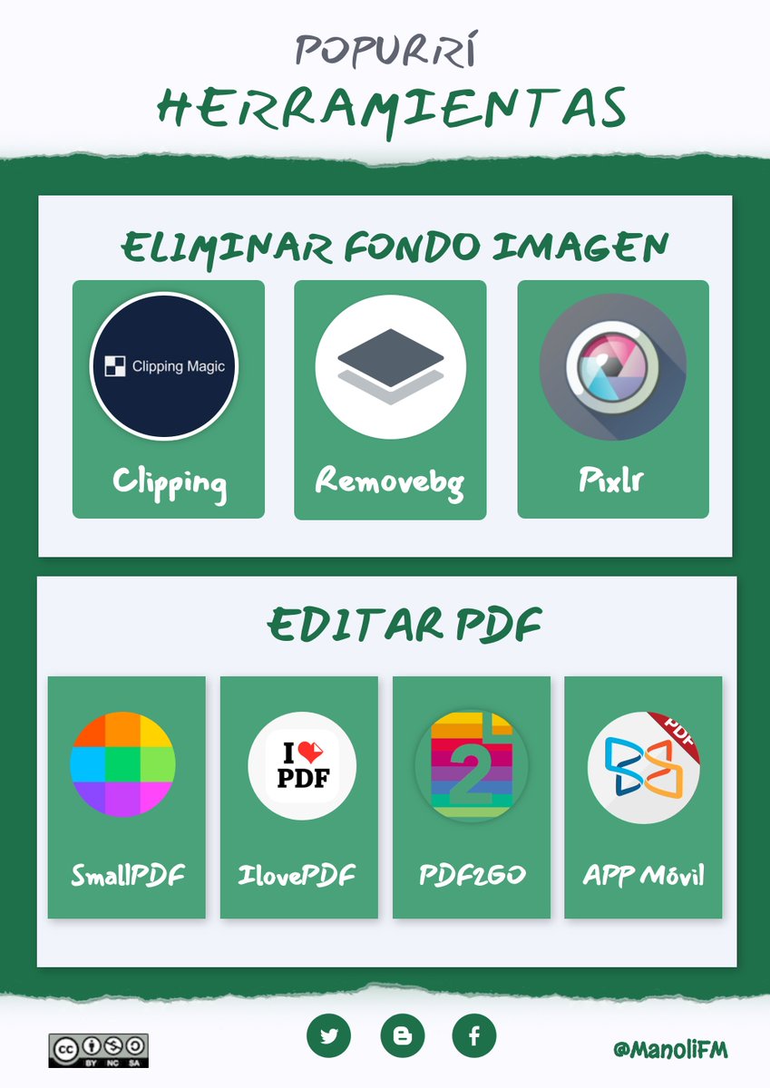 ManoliFM's tweet photo. Dos cuestiones que siempre nos surgen y para lo que en ese momento no encontramos la herramienta: quitar fondo de imágenes y editar PDF para poder hacer anotaciones. Aquí os dejo esta info con @genially_es 😃😃  https://t.co/hrmUSFo7kM https://t.co/Fq6wxL7p0O