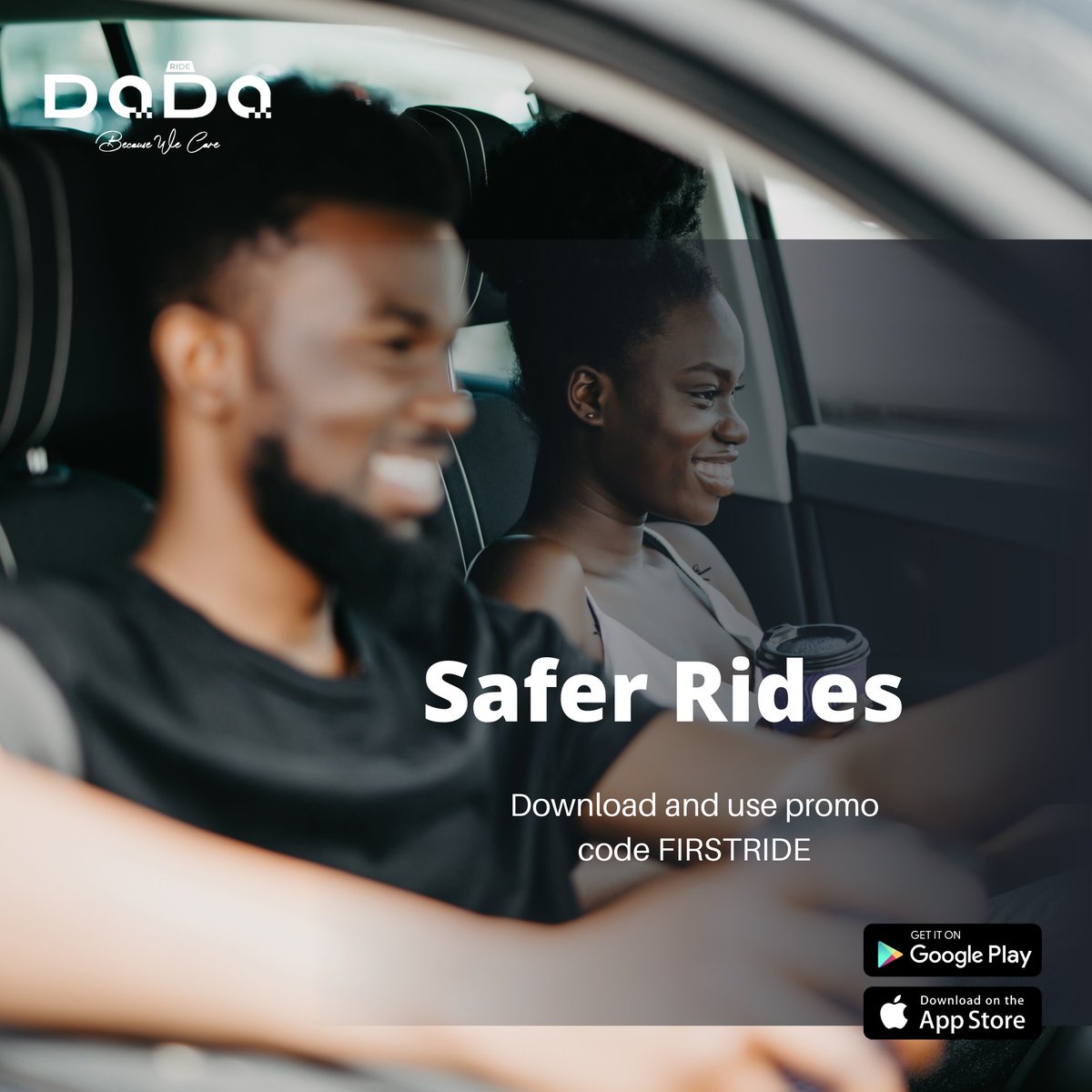 DadaRide's tweet photo. Dada Ride is here to FREE your mind off STRESS! 🧘‍♀️🧘‍♂️ 
✔Compassionate Drivers Trained on First Aid and emergency response.⛑

✔Ride-tracking features: 📍share your real-time location with your loved ones.

🗓 Schedule Your Trips: Plan your trip ahead
📲Download Dada Today https://t.co/wKr3wlGzNd