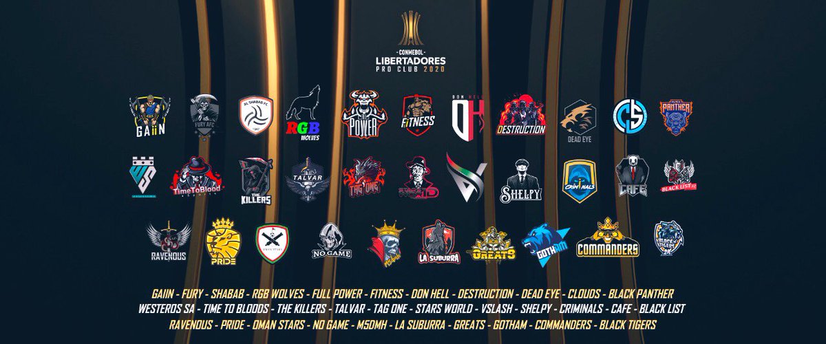 الانديه المشاركه ، في كاس الليبرتادوريس.