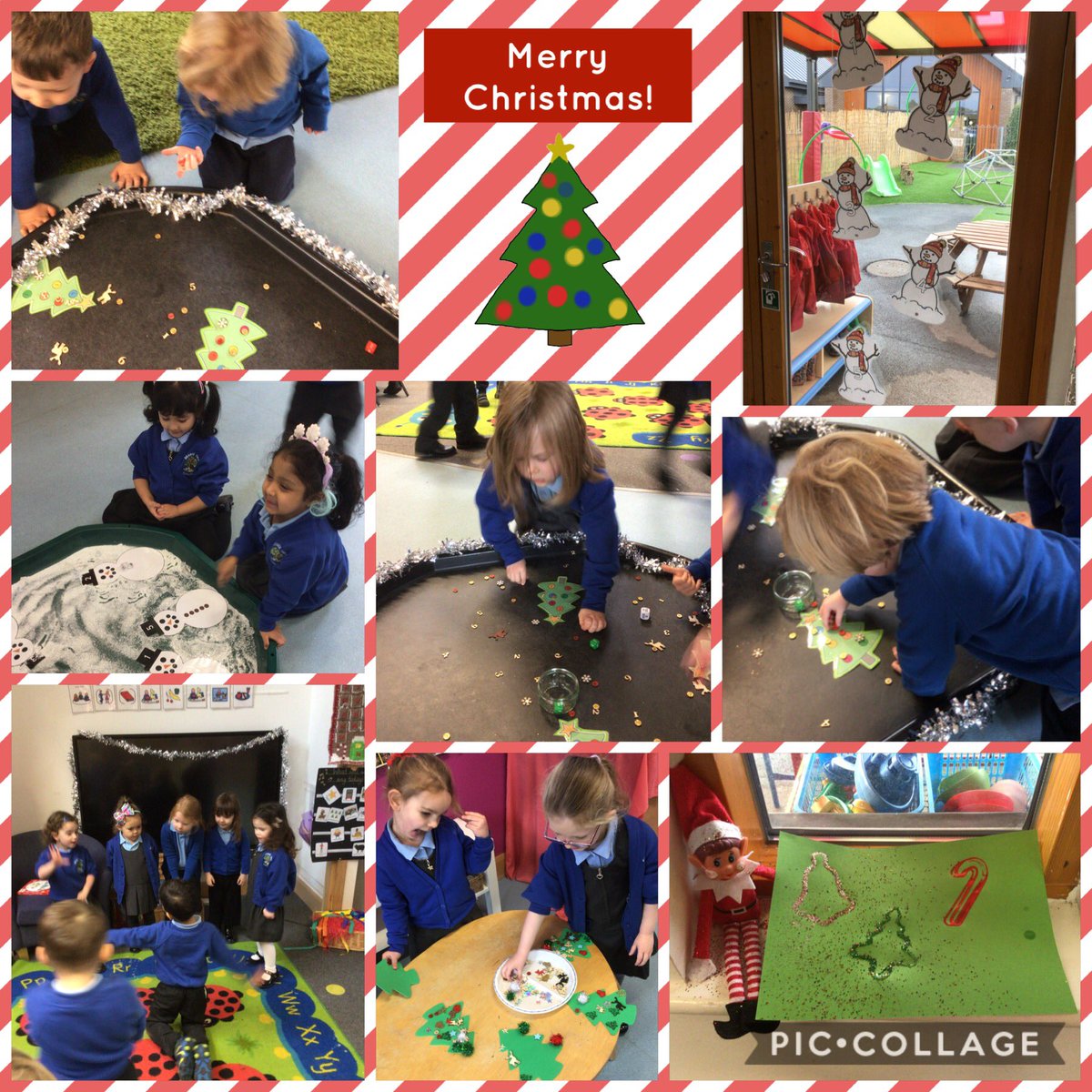 We’re having lots of festive fun for our last week at Nursery! 🎄we’re playing Christmas number games, making gingerbread playdough, threading beads on candy canes and making festive pictures! 🎅🌟🎄 Nursery is full of excitement this morning 😃✨ #nurserychristmas