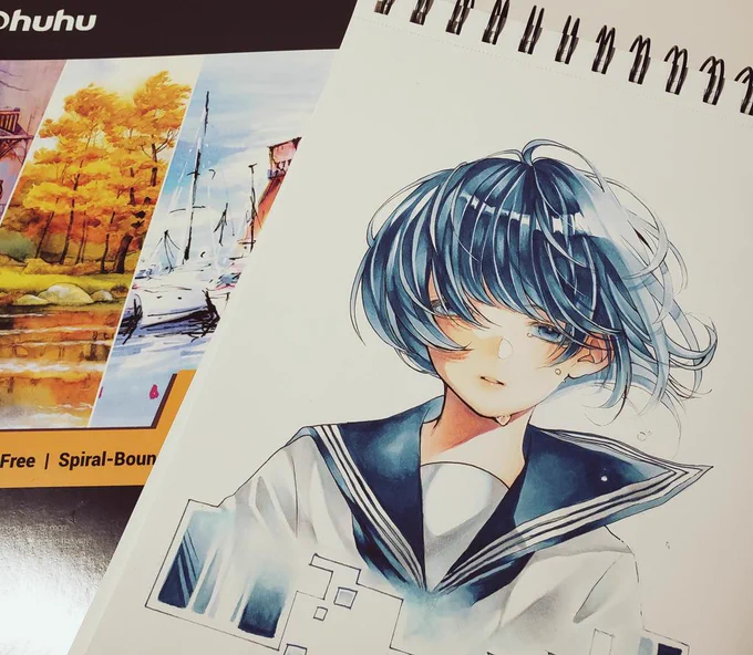 ohuhu様(@Ohuhu_JP)より、スケッチブックをご提供いただきました。
コピックで色を塗りましたが紙がツルツルしていてグラデーションがしやすく、とても使いやすかったです…!裏移り防止シートもついており、重ね塗りしても安心です!
ありがとうございます☺️✨ 