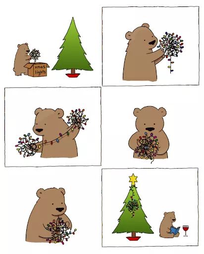 bigjohnbear's tweet photo. Thought furends would enjoy this.... bears know best... 🎄🍷 image by Liz Climo https://t.co/9ctVPEeLz8