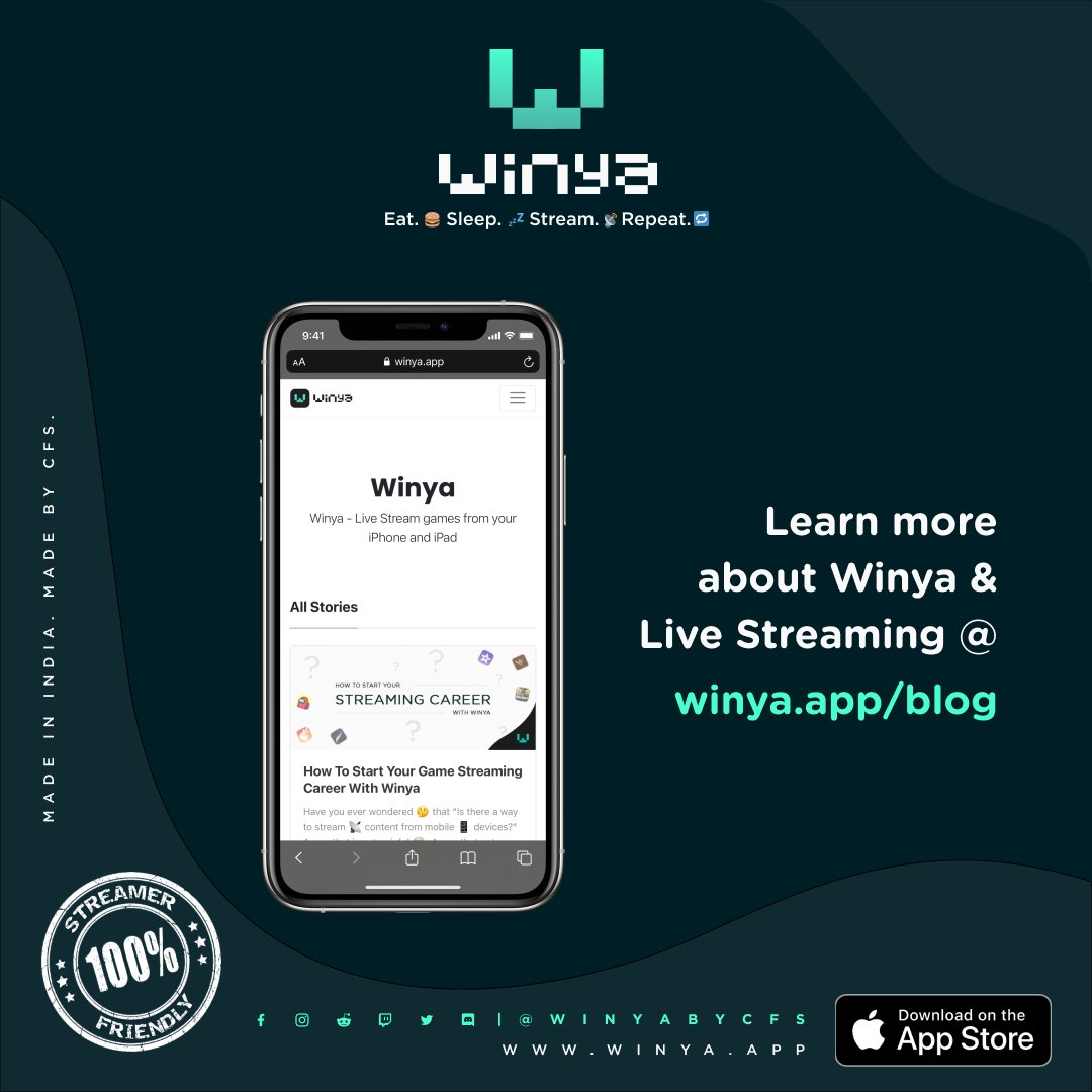 MadeByCFS's tweet photo. Super excited to announce Winya Blog!
The first step towards building an awesome and healthy streaming community!
https://t.co/kwYDbvLiyp

#winya #madebycfs #TwitchStreamer #fortnite #PUBGMOBILE #CoDMobile #SmallStreamers #MobileGaming #gamergirl #gamer #AmongUs #twitchstreamer https://t.co/96JReF7QLQ