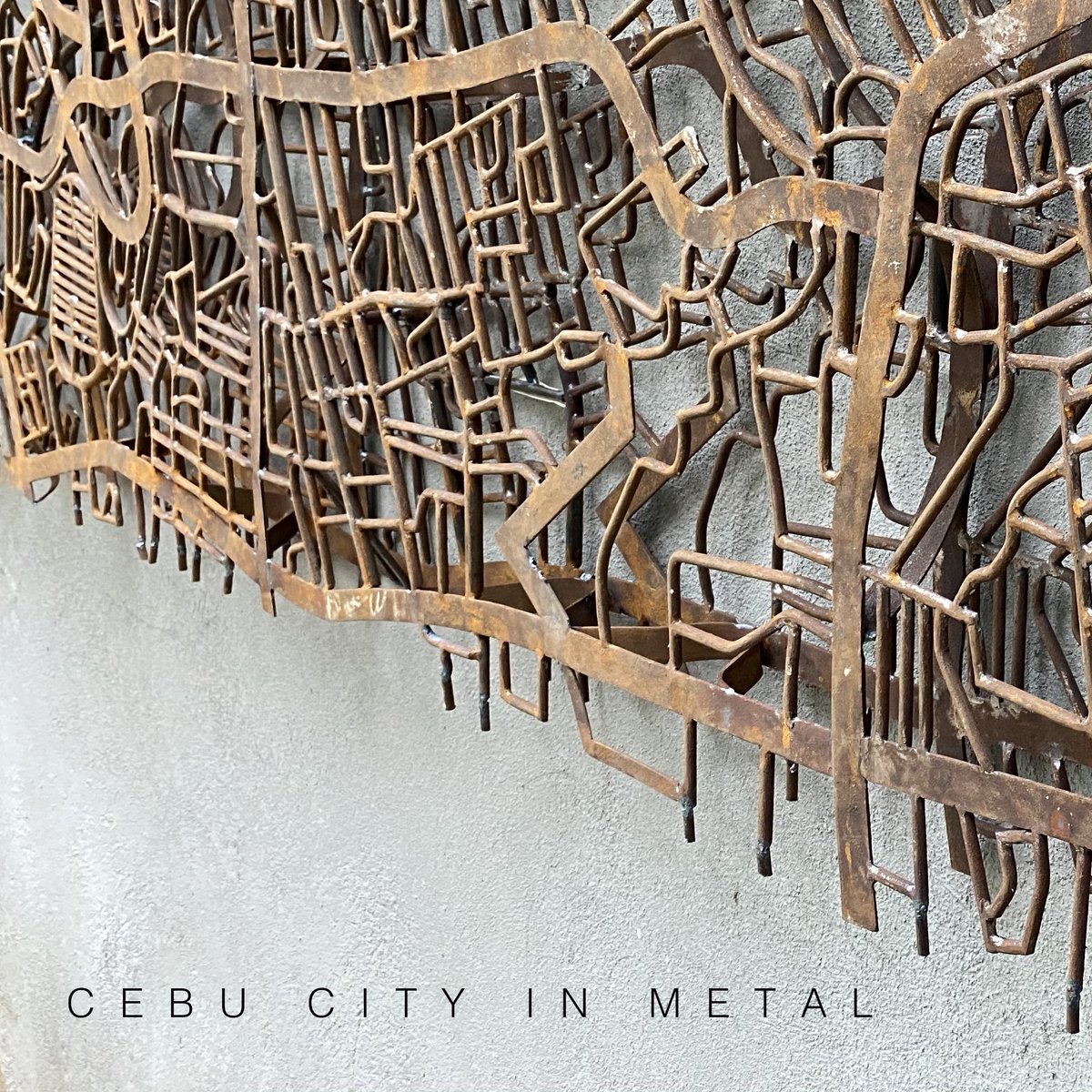 watarusakumaart's tweet photo. “MAP of CEBU CITY in metal”
Part of Cebu city map fabricated in black iron. Work in progress for CEBU EXCHANGE front lobby.  

#watarusakuma #watarusakumastudio #watarusakumaart #metalsculpture #metalart #metalmap #mapart #rustart #cebu #cebumap #cebuart #art #conceptualart https://t.co/Y3yQCMsFyZ