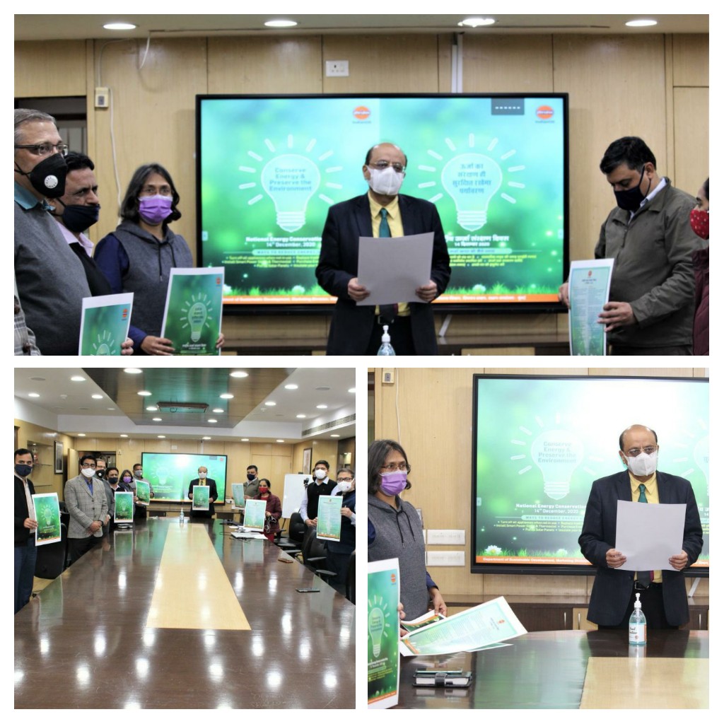 DelhiIocl's tweet photo. Sh Shyam Bohra, ED & SH, DSO inaugurated #NationalEnergyConservationDay. He emphasised on #ConsumeLess and #ConserveMore principles. He said that if you reduce the intake of energy, you will contribute to a healthier and happier world. https://t.co/4r6AczzV1Z