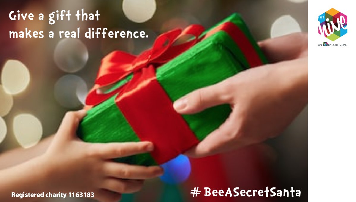 TheHiveYZ's tweet photo. For struggling families, Christmas will be harder than ever. Please help us reach those in need, ensuring that all children receive a present to open on Christmas Day. π Drop off new, unwrapped gifts at The Hive, or donate at https://t.co/KM2y9QrMdK #BeeASecretSanta https://t.co/ZnOUptdaPJ