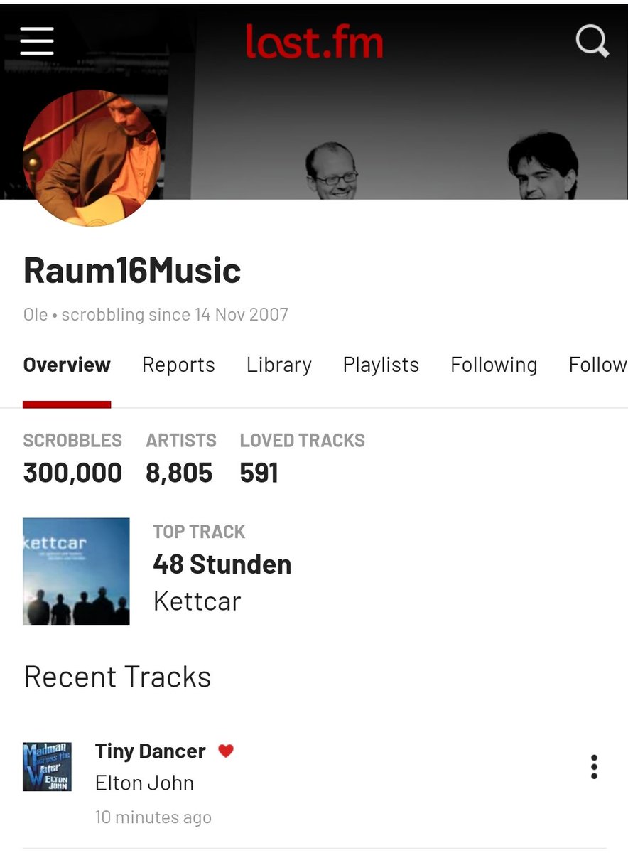 Raum16's tweet photo. Nach 13 Jahren @lastfm wieder eine Wegmarke: 300.000 #Scrobbles.
Zur Feier der runden Zahl eine Lieblingshymne auf #LosAngeles und den #SoundOfTheCities. https://t.co/oeIKjCGp8j