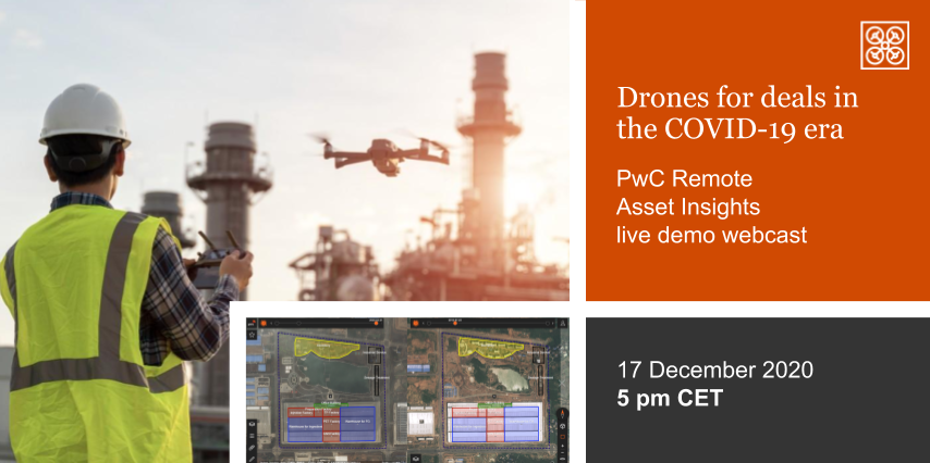 COVID-19 created unforeseen barriers to business processes in deals that require in-person site visits. We’ve digitised and enhanced the site visit. 

Register here to learn more in our upcoming webinar on 17 Dec: contents.pwc.com/pwc_cee-remote… #DronesforDeals