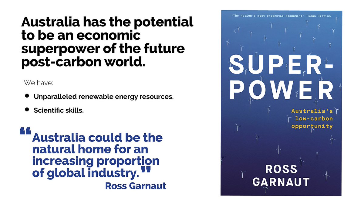 On Paris, Morrison govt only sees “higher taxes and the loss of jobs in coal mining. Garnaut, by contrast, sees a golden opportunity for us to shift from an industry in terminal decline to a new set of industries with bright prospects- a global superpower" https://cpb-ap-se2.wpmucdn.com/blogs.unimelb.edu.au/dist/a/142/files/2020/03/200129_Gittins_ZeroNetCarbonChoice.pdf