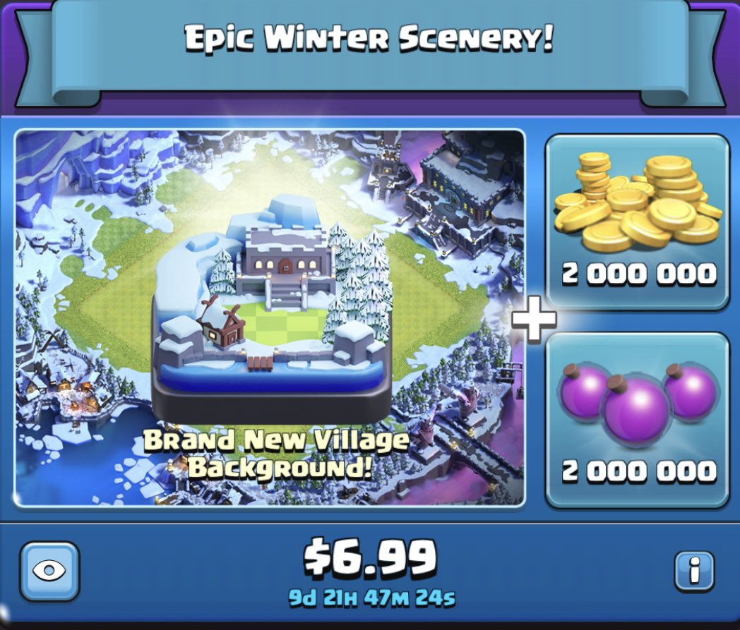 🎉GIVEAWAY🎉
🎉🎉🎉🎉🎉🎉
Epic Winter Scenery giveaway! 
❗️MUST FOLLOW ME
❗️RETWEET &amp; LIKE
❗️TAG AT LEAST 2 FRIENDS 
❗️OPTIONAL FOLLOW MY YOUTUBE 
youtube.com/c/DejaVuGaming…
Ends December 19th- PayPal Required! 
#ClashofClans #clashon