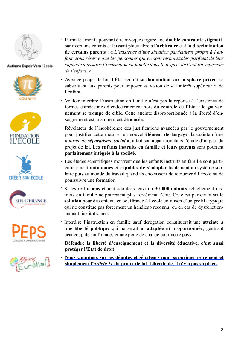 #Communiqué interasso. L'intégrale (neuf pages!) ici association-unie.fr/wp-content/upl…
Contre ce projet de loi #liberticide, pour le respect des valeurs de notre #Republique  : liberté, égalité. #touchepasamonief #eniefmercinosenfantsvontbien #liberte  #CIDE