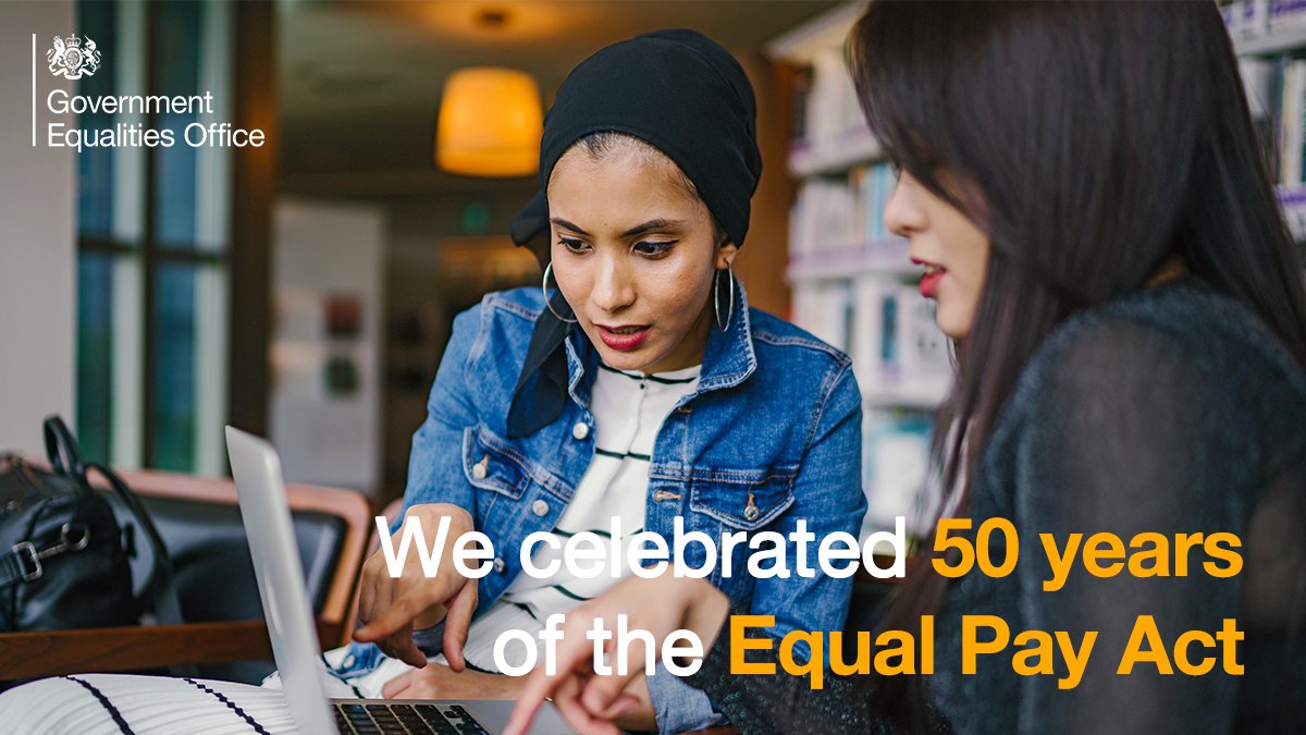 oeogovuk's tweet photo. We celebrated 50 years of the Equal Pay Act this year. 

Here’s to another 50 years of progress 🎉

Find out more 👉https://t.co/svmjSgCwFH 

#12DaysOfEquality https://t.co/zyeuz5WY2W