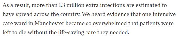 2/ Sunak is a killer. Forget the grinning waiter act during the launch of "Eat out to help out". Sunak was the dissenting voice that vetoed lock down and convinced Johnson to ignore scientific advice resulting in thousands of deaths.
