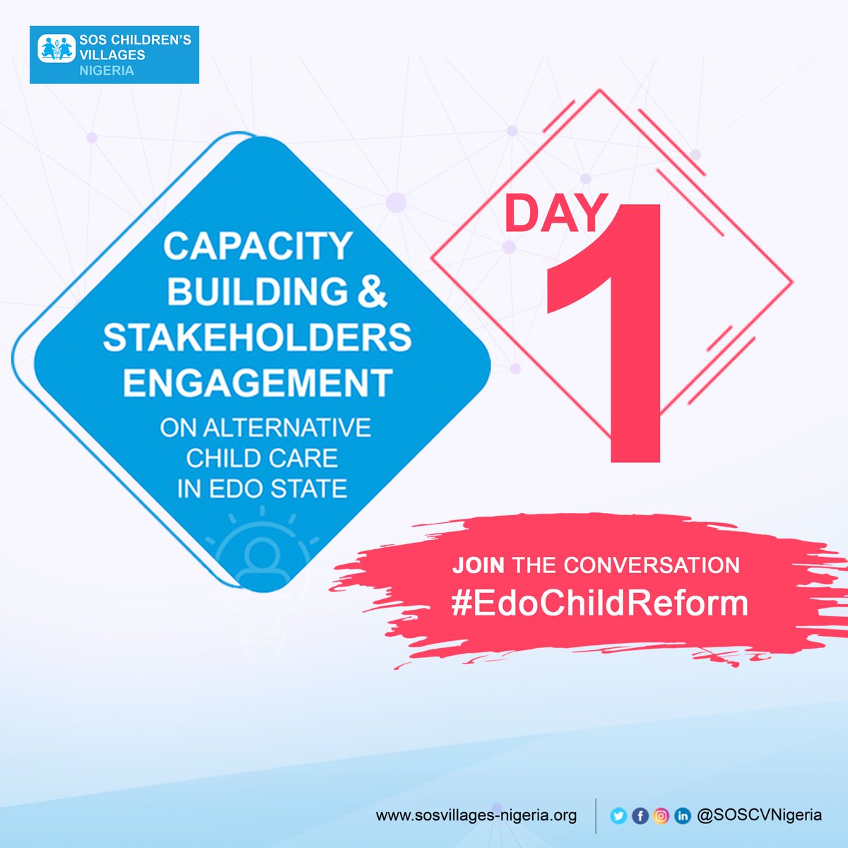SOSCVNigeria's tweet photo. Over the next 3 days, the Edo State Government in collaboration with @SOSCVNigeria and partners will meet in Benin City to discuss Alternative Care for Children and stimulate action towards improved Child Protection in the state.

#EdoChildCareReform
#alovinghomeforeverychild https://t.co/8SuDrJEL8Z
