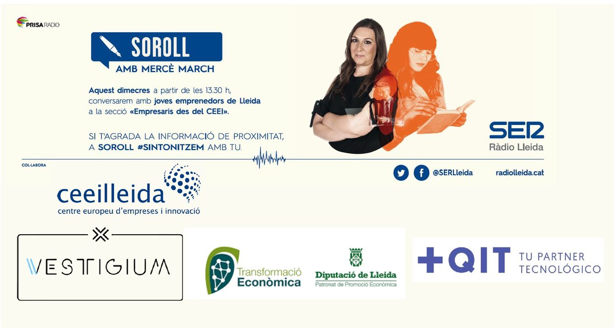 ceeilleida's tweet photo. El director del @Promo_Economica de la @DiputacioLleida , Ramon Boixadera, i els #emprenedors Dídac Merino, de @Masqueit , i Robert Sánchez, de Vestigium , en el programa ‘#Empresaris’ de @SERLleida  d'aquest dimecres, 16 de desembre https://t.co/4vZFcKBU97 https://t.co/AyZcErbaLp