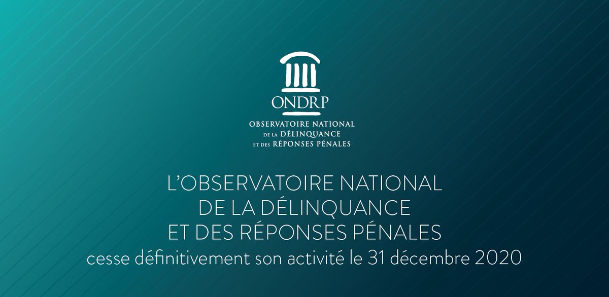📢 L’ONDRP fermera ses portes le 31 décembre 2020 ⤵