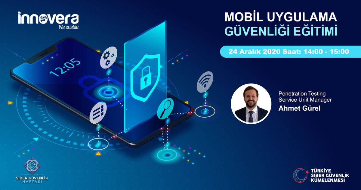 📢 <a href="/InnoveraBT/">Innovera BT</a> tarafından düzenlenecek "Mobil Uygulama Güvenliği Eğitimi" Siber Güvenlik Haftasında!

🗓️24 Aralık Perşembe
⏰14:00-15:00

Kayıt: innoveramarketing.com/event-details/…

#sibergüvenlikhaftası
