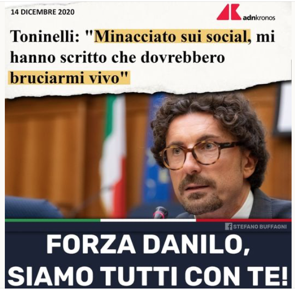 soniabetz1's tweet photo. Forza @DaniloToninelli , SIAMO TUTTI CON TE! https://t.co/aFH9OsGfGy