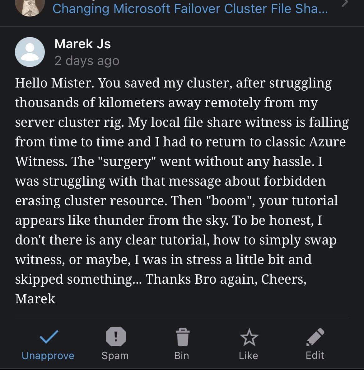 bytesizedalex's tweet image. Feedback like this on blog posts makes my day. Good feeling to know you’ve helped others 🙂 #thankyou for taking the time to leave a comment and let me know