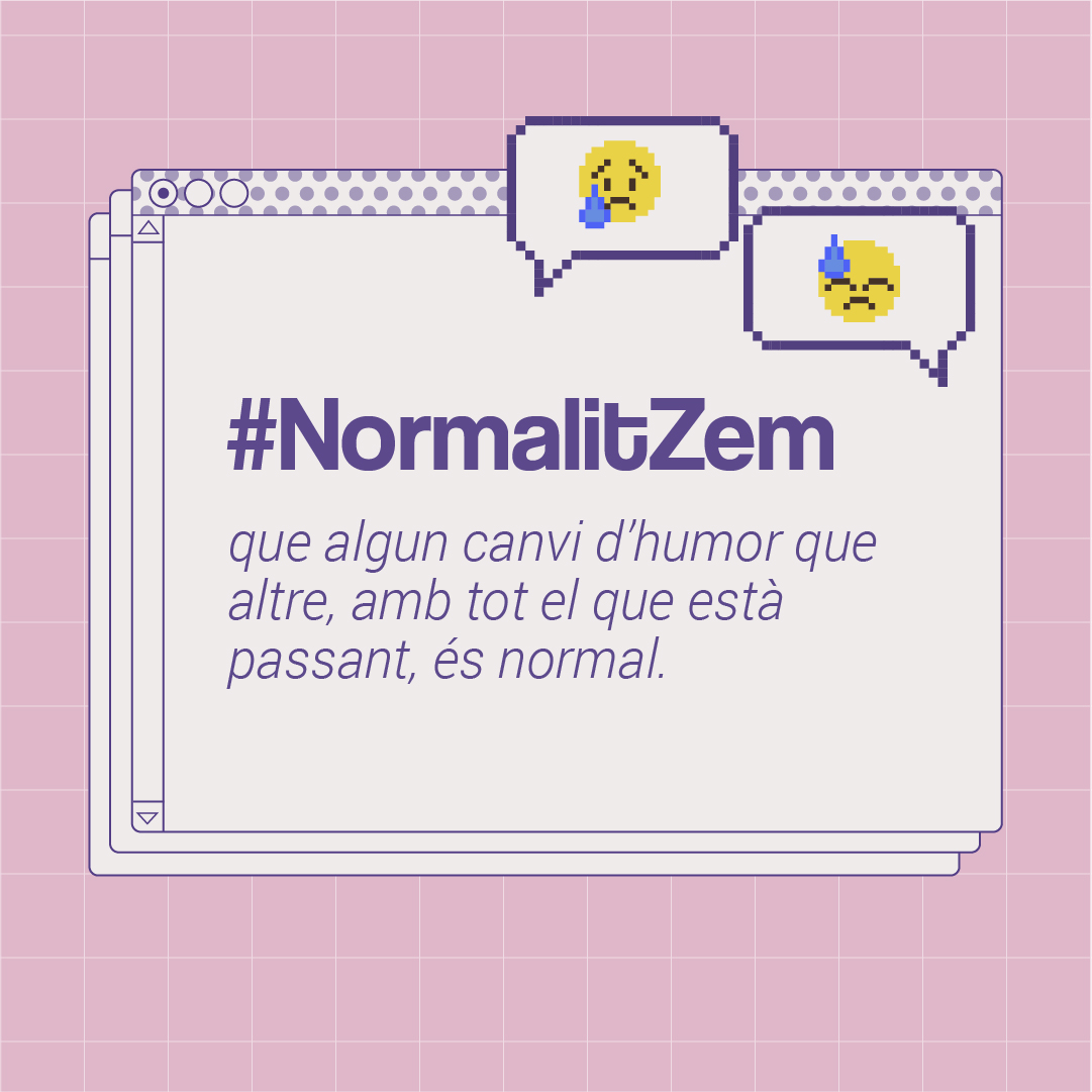 ConsellJove's tweet photo. #NormalitZem que no estar bé, també està bé. No hi ha salut sense salut mental.
👉 Uneix-te a la #GeneraZióResponsable. Uneix-te al #ComandoZ.
🔗 https://t.co/hOEc7uRDDy https://t.co/dnTSwfJbpe